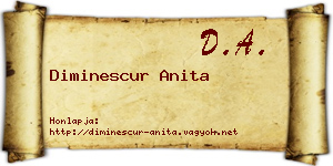 Diminescur Anita névjegykártya
