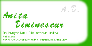 anita diminescur business card
